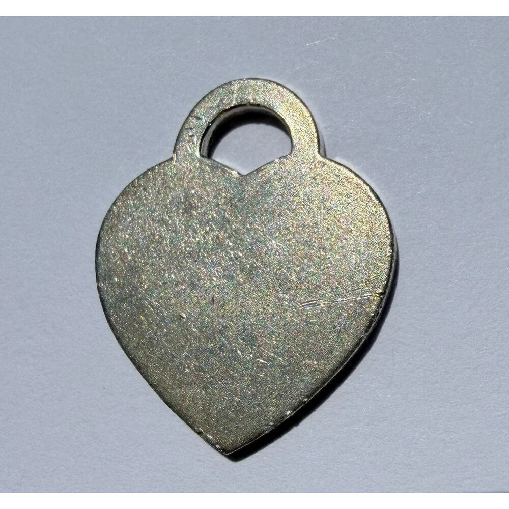 Tiffany & Co. Heart Tag Charm Pendant 925 Sterling Silver Serial Number